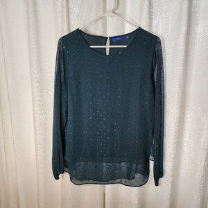 Dress shirt, Apt 9, Med, dark forest green in color